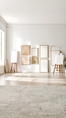 Bright, modern art studio