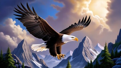 Fototapeta premium american bald eagle