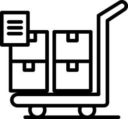 Warehouse Inventory Vector Icon Set | Adjustable Line Weight | Storage, logistics, delivery, packaging, barcode, forklift, shipping, pallet, stock, tracking, management, cargo, supply chain icons