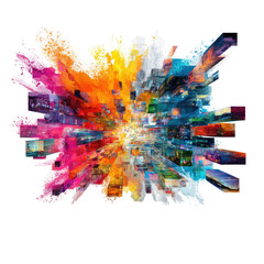 Vibrant explosion of colorful images
