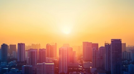 Fototapeta premium Surviving the Heatwave: Coping Strategies and Impact of High Temperature Weather on Urban Life