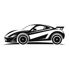 Fototapeta premium Isolated silhouette design of a unique racing car.