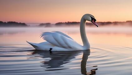Fototapeta premium swan on the lake