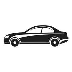 Isolated silhouette design of a unique sedan handle.