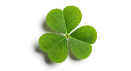 Lucky Green Clover Leaf Graphic for St. Patrick&rsquo;s Day Isolated on Transparent Background PNG