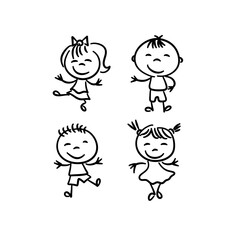 Happy kids doodle 