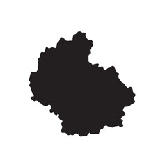 Obraz premium Walloon Brabant Province Belgium Vector Map Silhouette