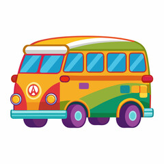 school bus on white background