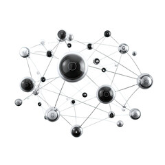 Abstract network of interconnected spheres (2)