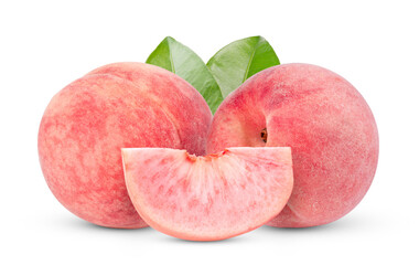 Peach isolated on transparent png (Image from camera)