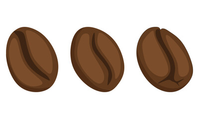 Coffee beans set icon. coffee bean isolated set on white background.