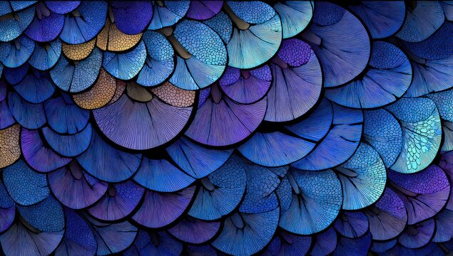 Abstract Blue And Purple Shapes Background