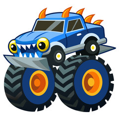 vector illustration of a cartoon car
