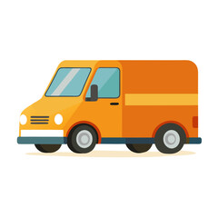 yellow truck isolated on white