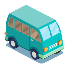bus isolated on white background