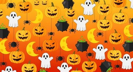 Halloween pattern background
