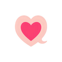 Pink Heart Speech Bubble: Romantic Graphic Design Element