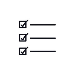 Fototapeta premium Checklist Icon: Simple, Dark, and Elegant