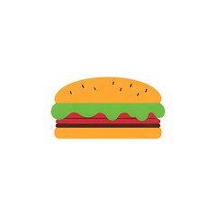 Simple Burger Icon: Vector Graphic for Menus & Websites