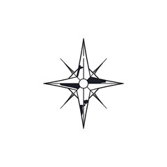 Obraz premium Geometric Starburst Design: Elegant Black and Silver Graphic