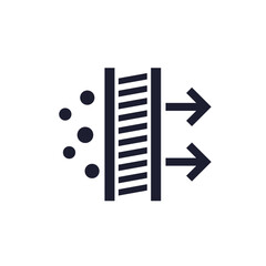 filtration or filter icon on white