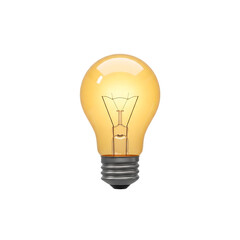 Illuminated Incandescent Light Bulb with Glowing Filament