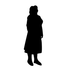 people standing silhouette vector