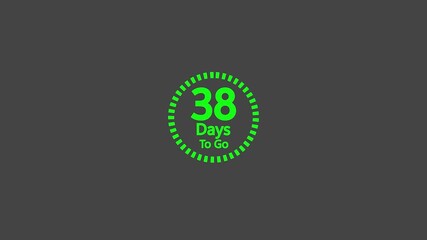 39 days to go,39 days count animation, motion graphics running numbers counting days,39 days in a month, 39 days left.