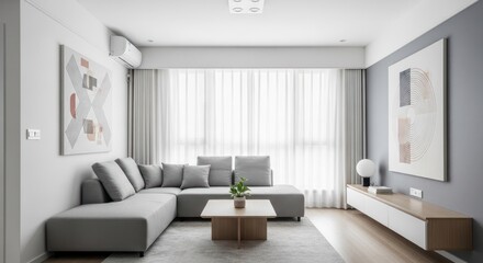 modern living room with sofa