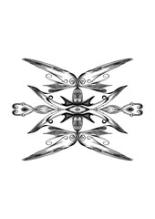 black and white butterfly wing