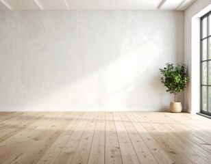 Empty light room with hardwood floor
