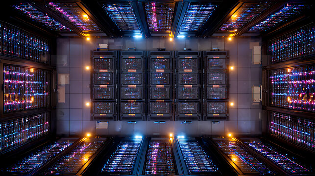  Top view of network servers in a cyber security hub (1)