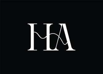 HA Abstract Letters Logo Monogram
