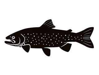 Naklejka premium speckled trout silhouette