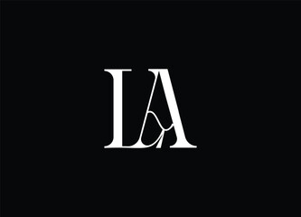 LA Abstract Letters Logo Monogram
