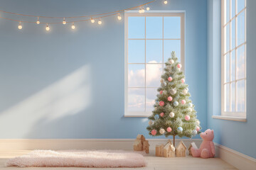 cozy children room filled with warmth and joy during holiday season