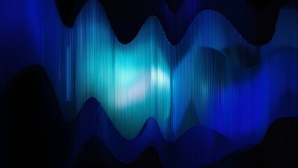 Abstract Blue Waveform: Dark, Moody, Digital Art Background Texture