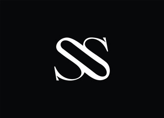 SS Abstract Letters Logo Monogram