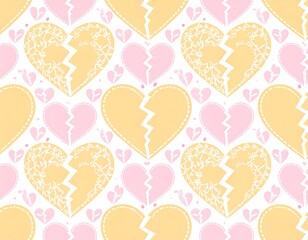 Broken hearts repeating pattern