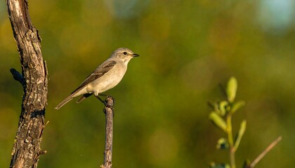 Small bird perched on a twig, natural background