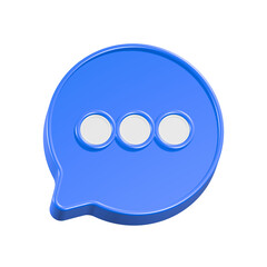 3d chat button with speech bubble icon symbol