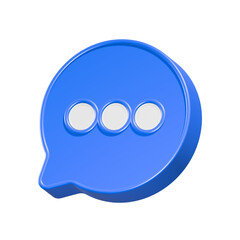 3d chat button with speech bubble icon symbol