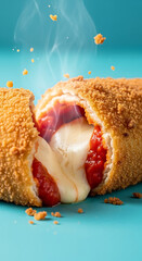 Hot Fried Mozzarella Stick with Sauce