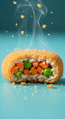 Hot Vegetable Croquette with Steam