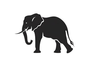 Fototapeta premium simple elephant silhouette