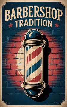 Barberpole Light, Barbershop Interior 