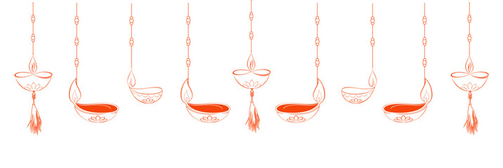 Diwali hanging candle lamp illustration for Diwali day decoration vector 2
