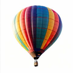 Colorful hot air balloon against white background (16)