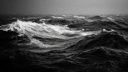 Waves crash energetically against the shore during a stormy day at sea near the coast
