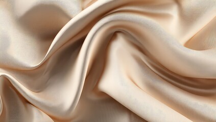 Beige Silk Fabric With Peach Undertones